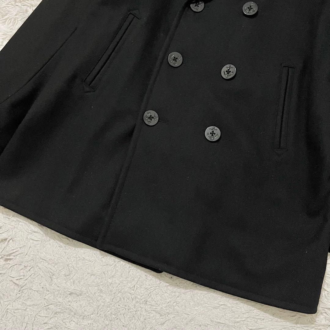 ✨美品✨ポロバイラルフローレン　ピーコート　ウールコート　ダブル　肉厚　黒　Ｌ