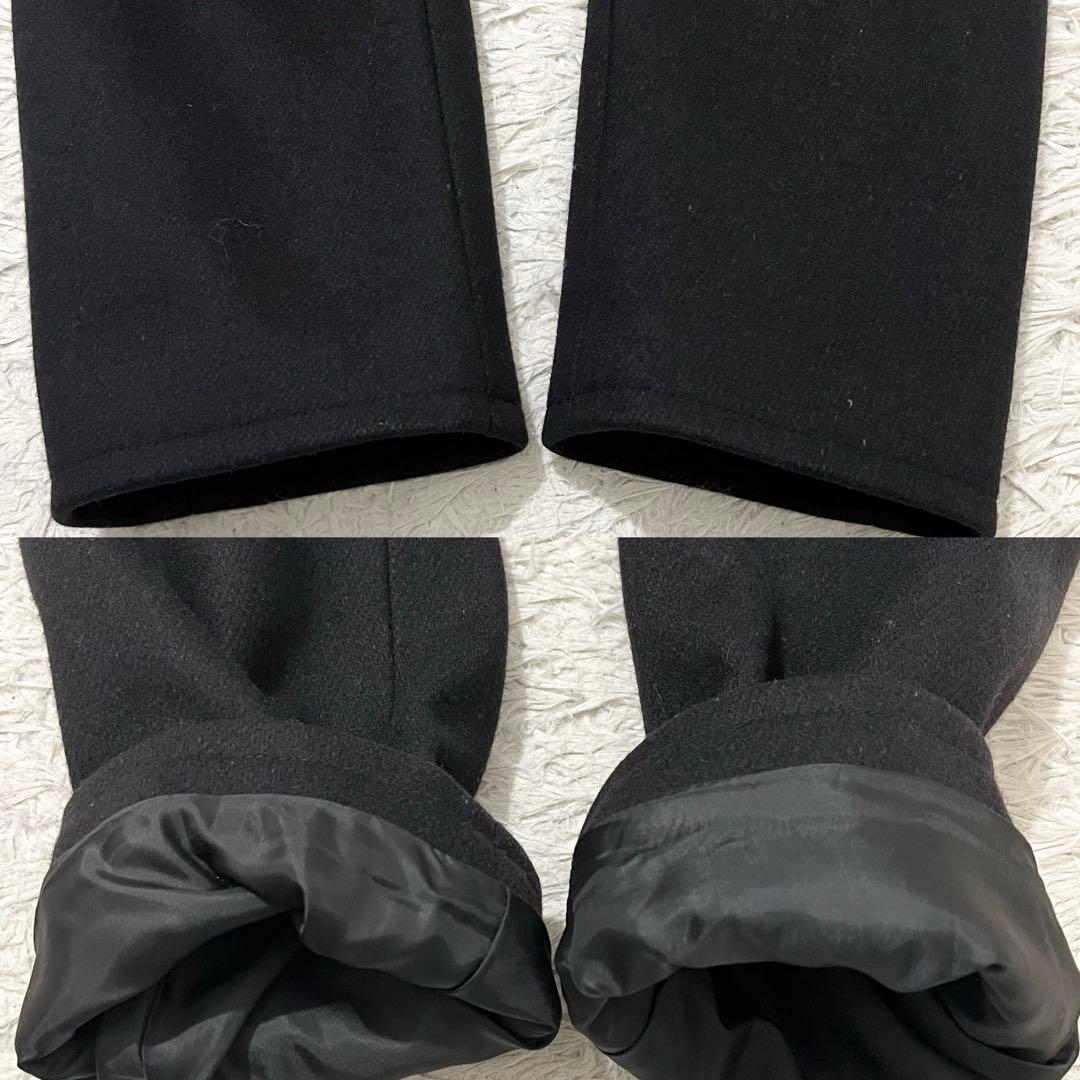 ✨美品✨ポロバイラルフローレン　ピーコート　ウールコート　ダブル　肉厚　黒　Ｌ