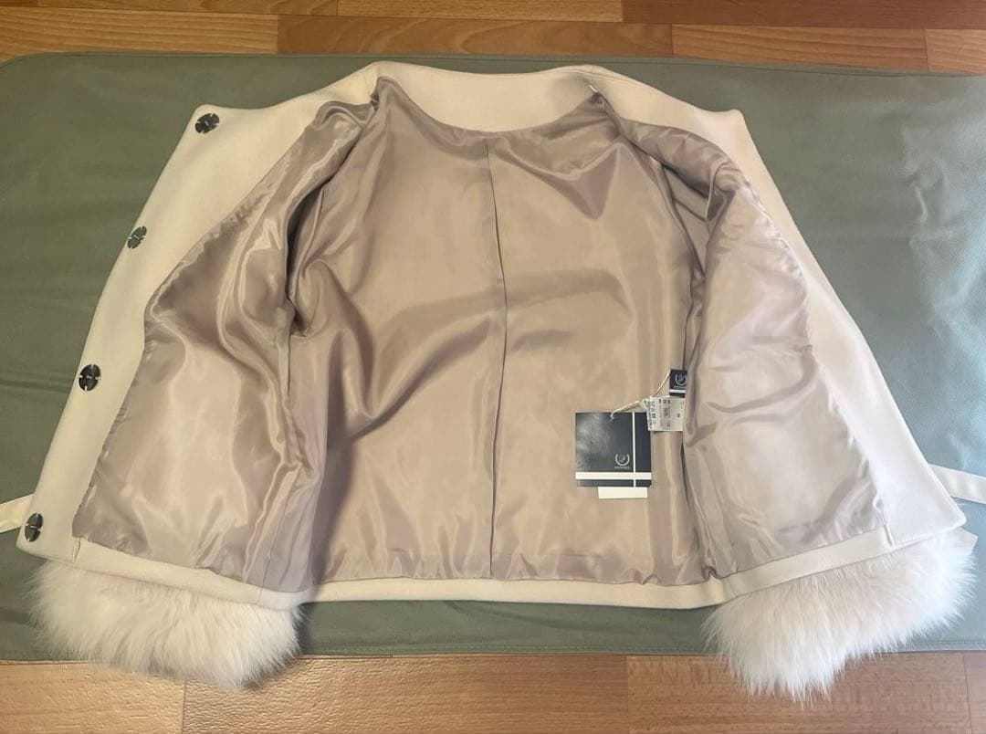 【新品・タグ付】FENNEL フェンネル リボン袖ファーアクセントショートコート