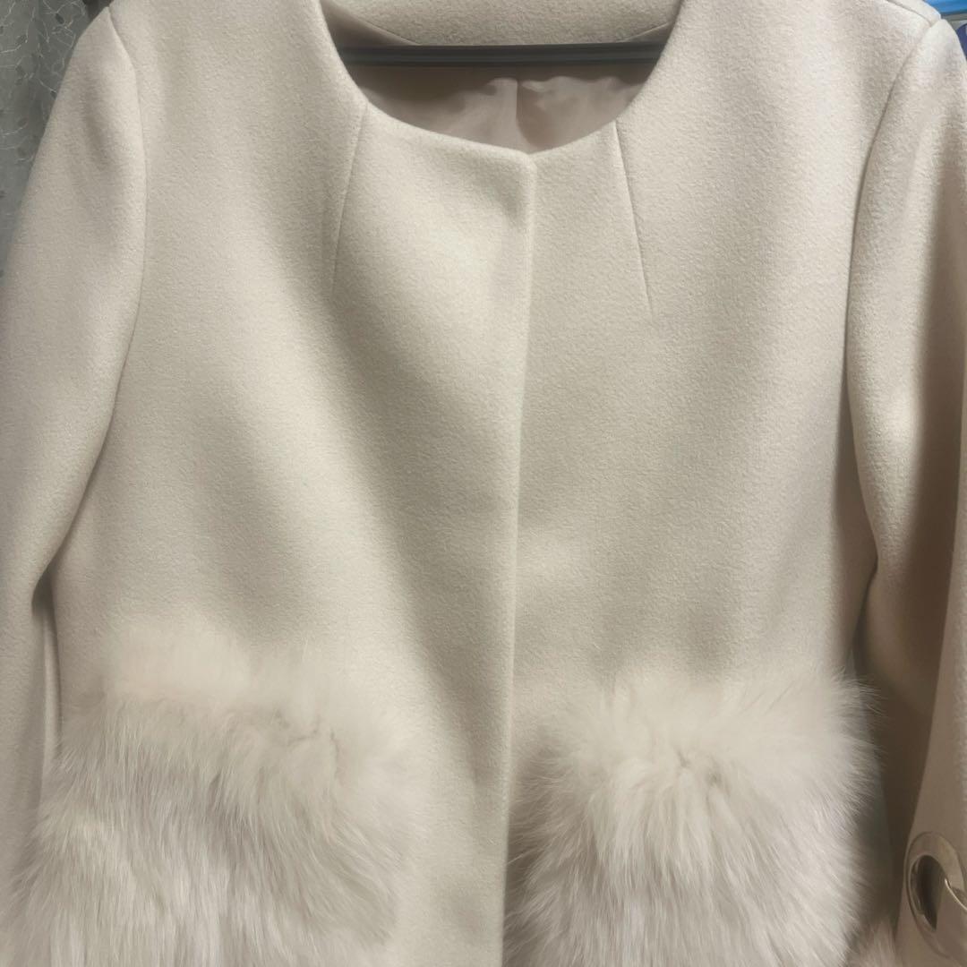 【新品・タグ付】FENNEL フェンネル リボン袖ファーアクセントショートコート