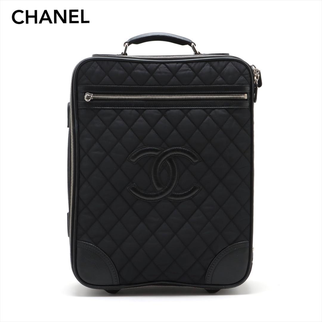 CHANEL 1292 キャリーバッグ マトラッセ ココマーク ブラック