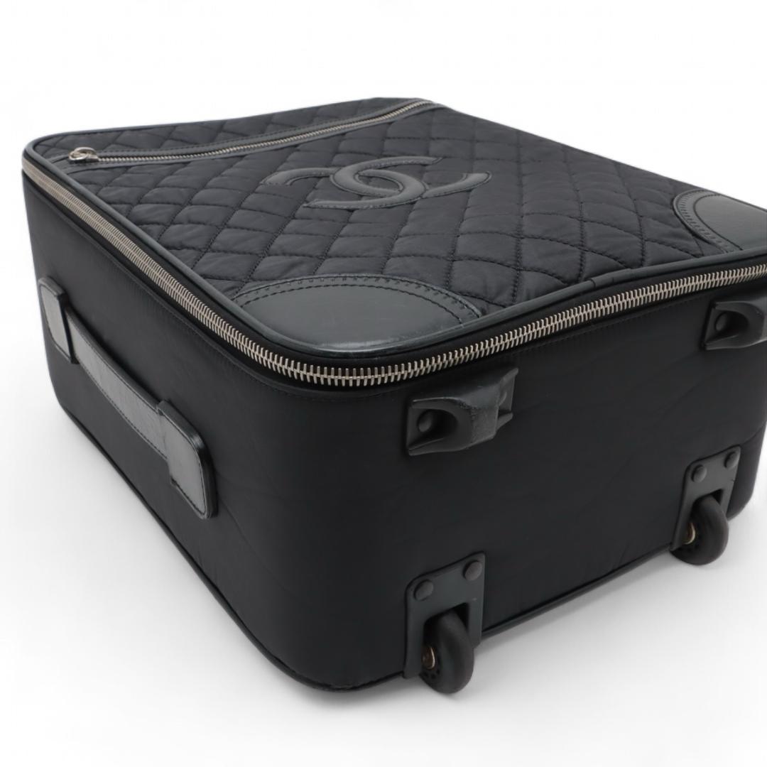 CHANEL 1292 キャリーバッグ マトラッセ ココマーク ブラック