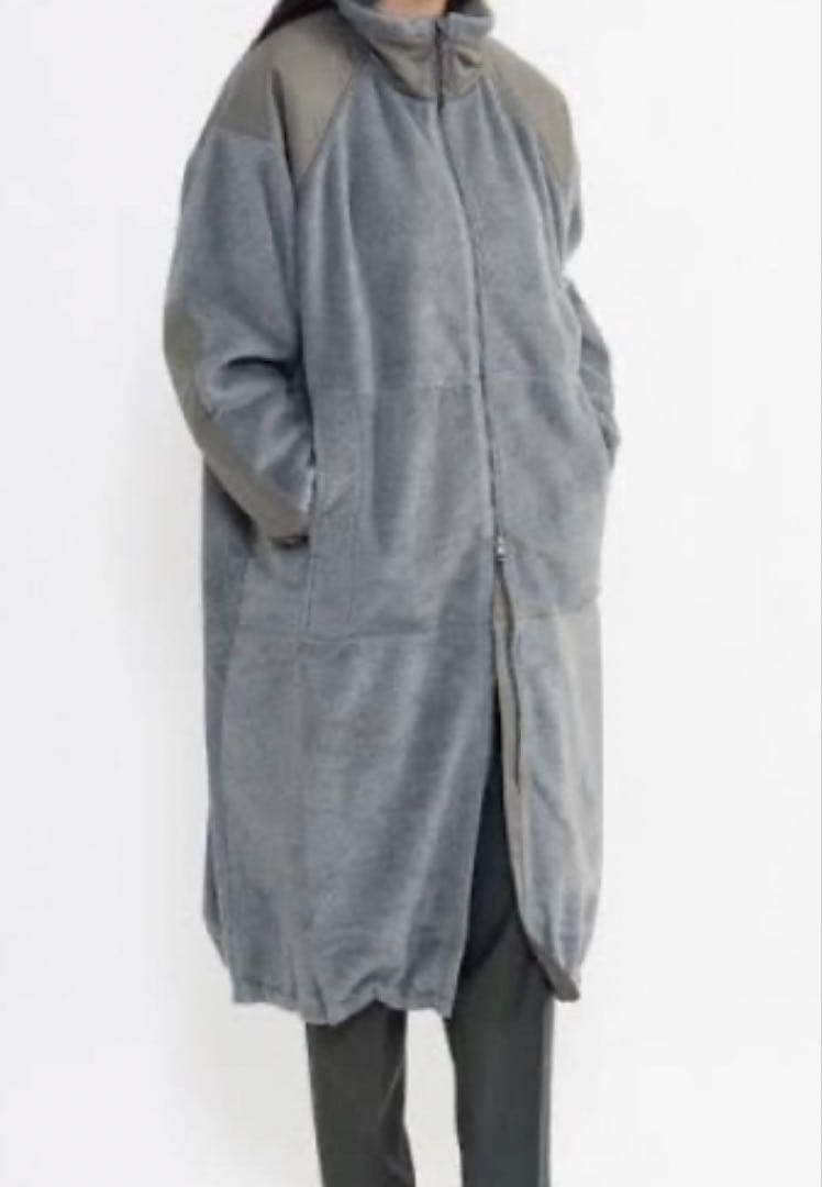 HYKE ハイク　フリースコート　ロング　美品　オリーブ