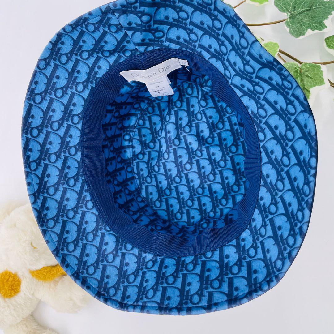 ディオール ボブハット オブリーク バケットハット ブルー　ネイビー コットン