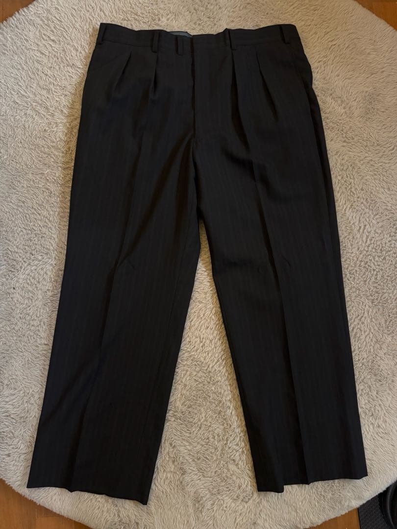 美品 バーバリー セットアップ ダブル 濃紺 ストライプ