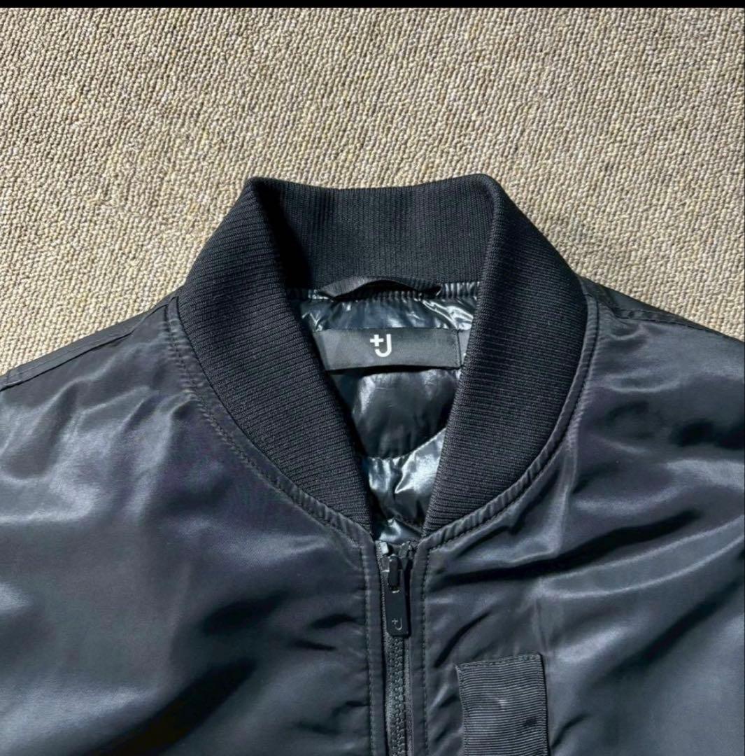 UNIQLO +J ダウン MA-1 フライトジャケット 黒 ブラック