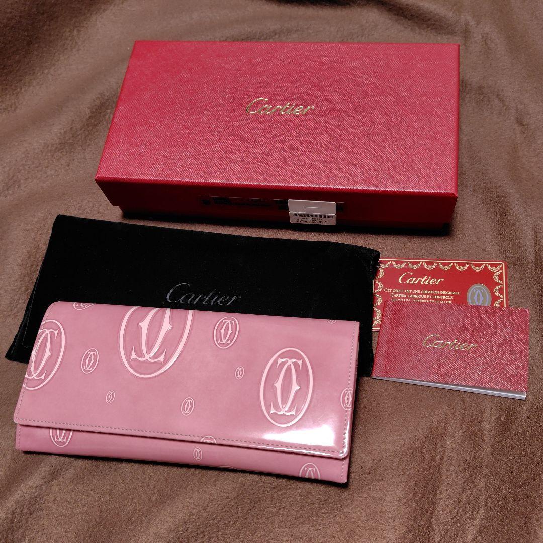 カルティエ Cartier ピンク 長財布　ハッピーバースデー