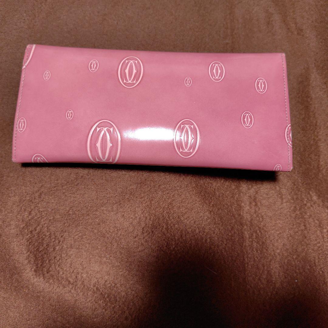 カルティエ Cartier ピンク 長財布　ハッピーバースデー