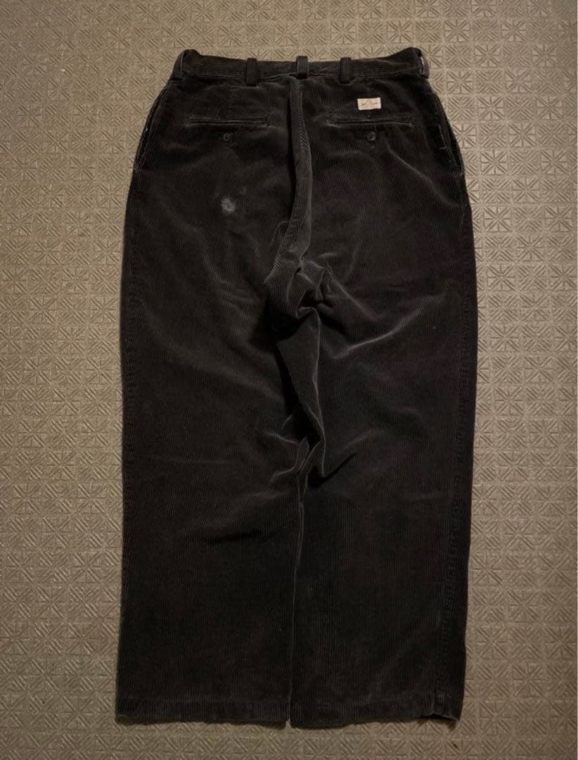 レア80s 90s USA製 ラルフローレン 黒 コーデュロイ トラウザー