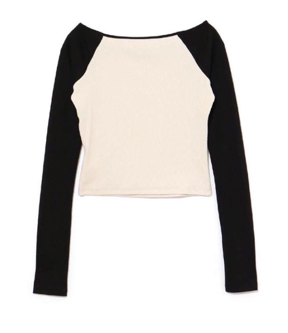 andmary Alma ribbon ブラック Tシャツ リボンデザイン