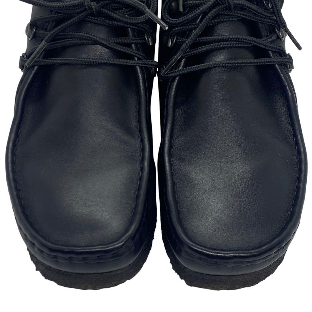 【美品】 Clarks クラークス　ワラビー 26.5cm モカシン 黒 レザー