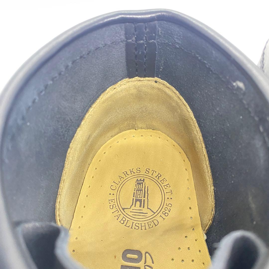 【美品】 Clarks クラークス　ワラビー 26.5cm モカシン 黒 レザー