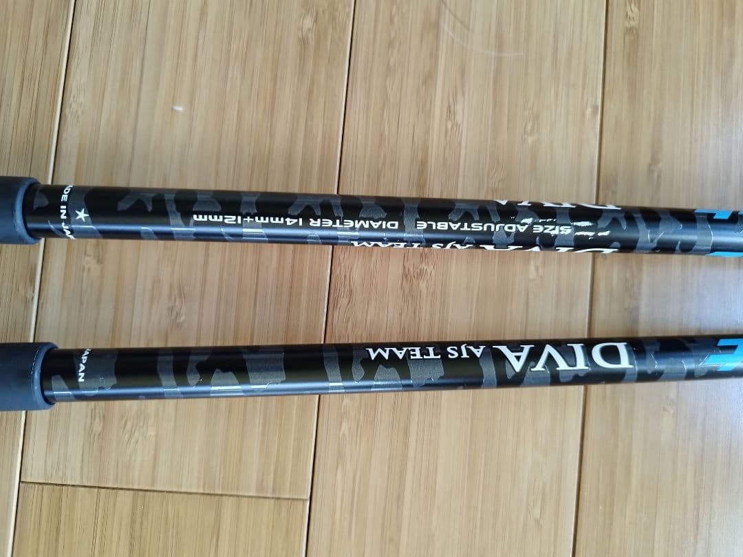 ELAN スキー板 130cm、ストック付