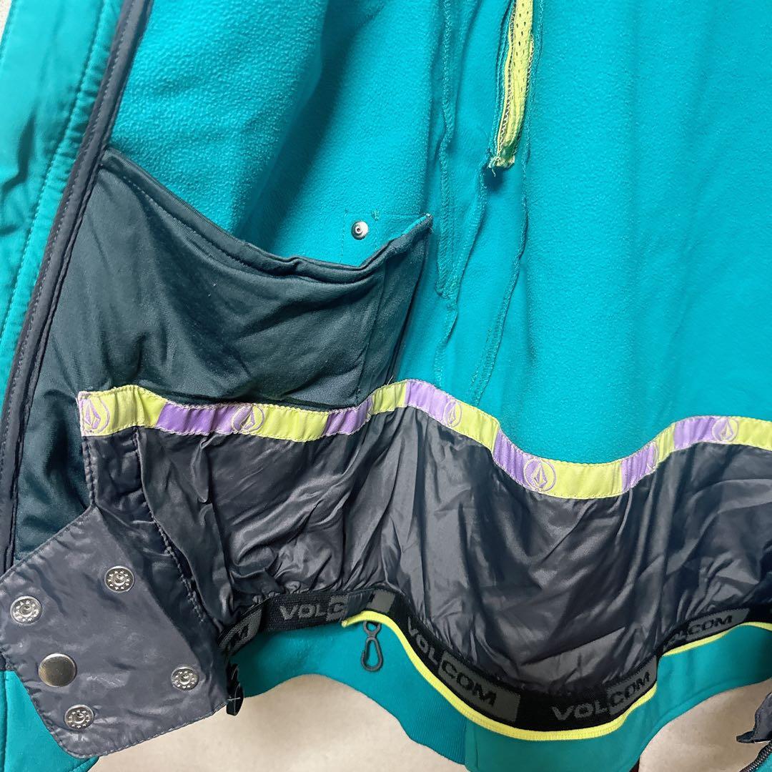 VOLCOM ボルコム【L】ターコイズ スノーボードウェア レディース 裏起毛