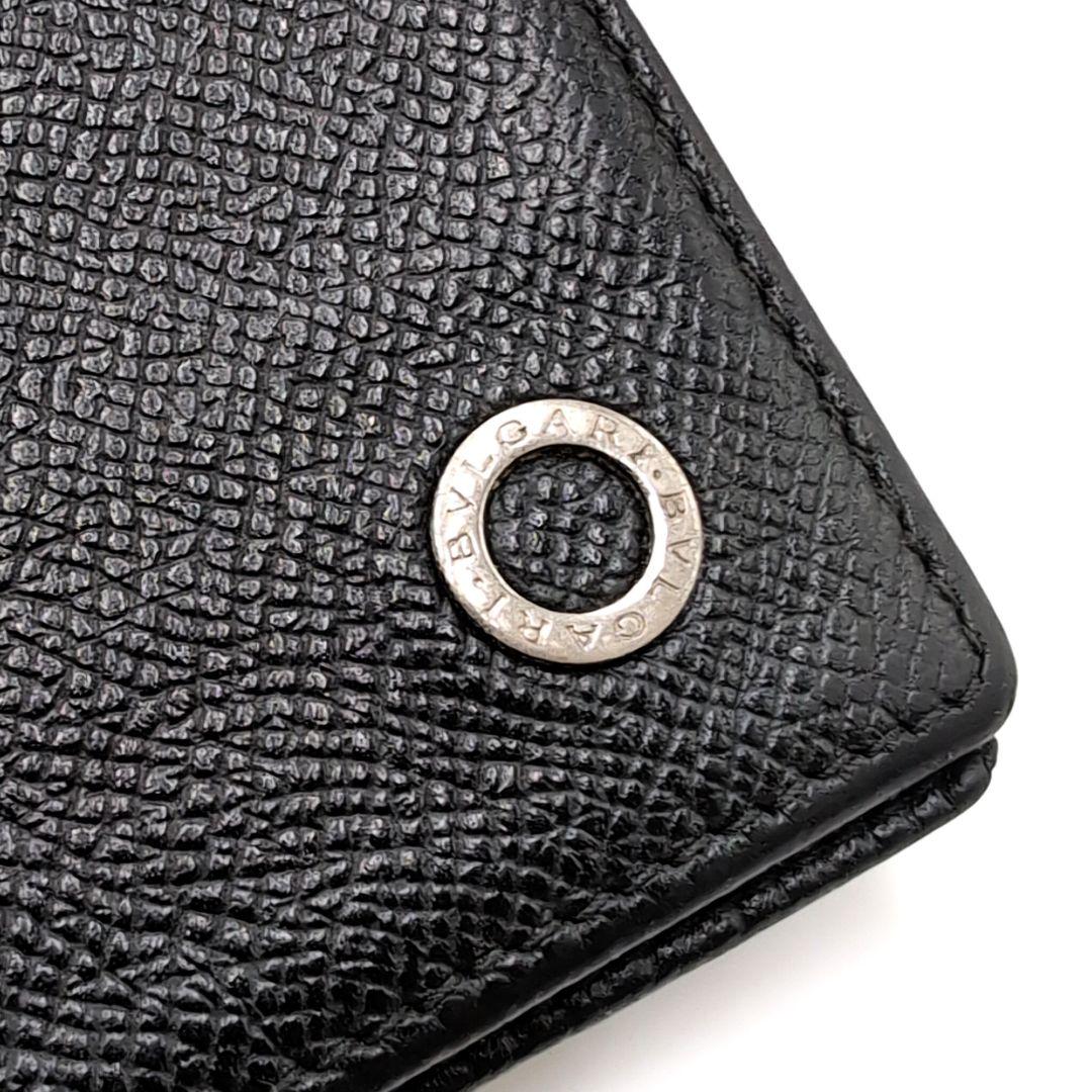 BVLGARI　ブルガリマン　二つ折り　マネークリップ　本革　ブラック　IC認証