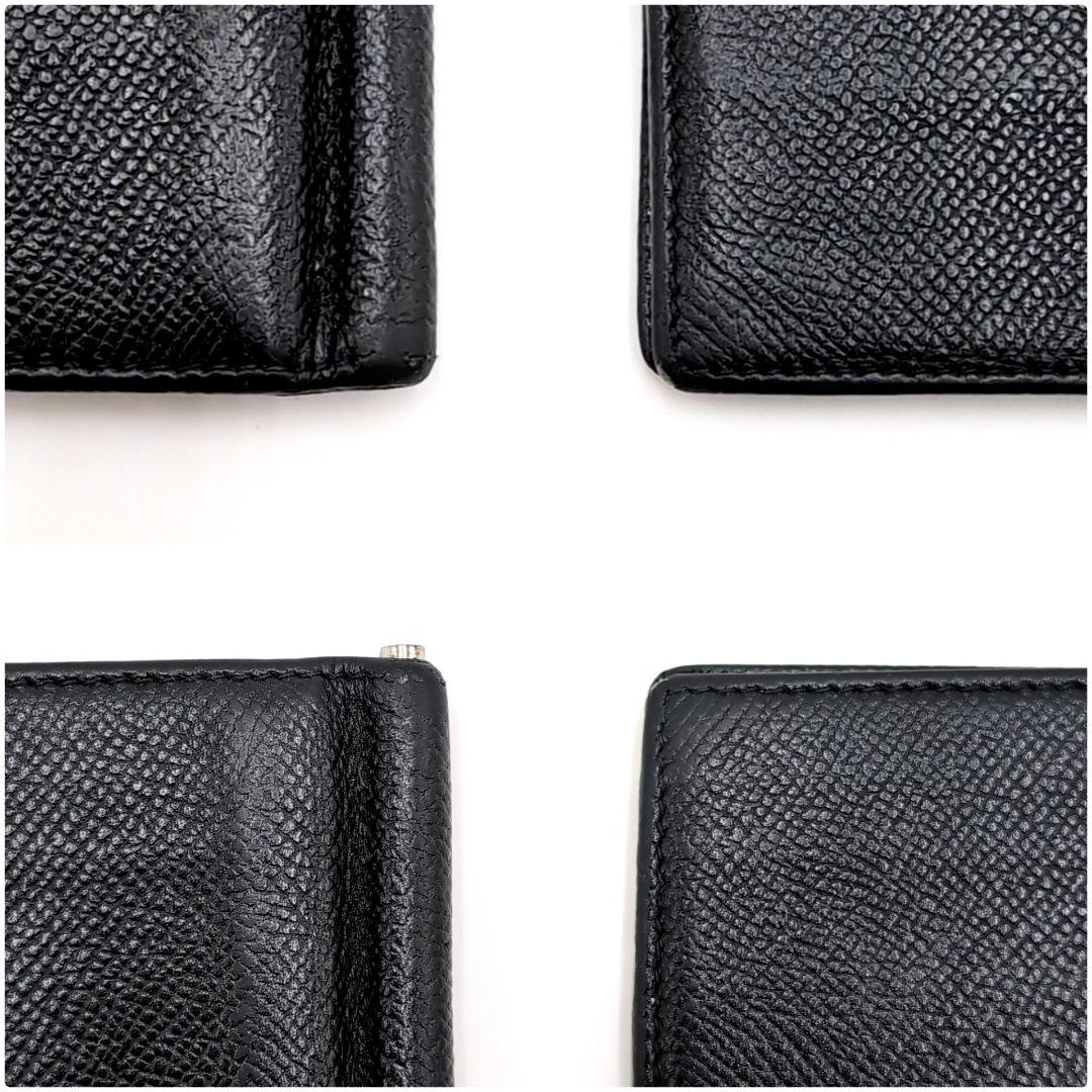 BVLGARI　ブルガリマン　二つ折り　マネークリップ　本革　ブラック　IC認証