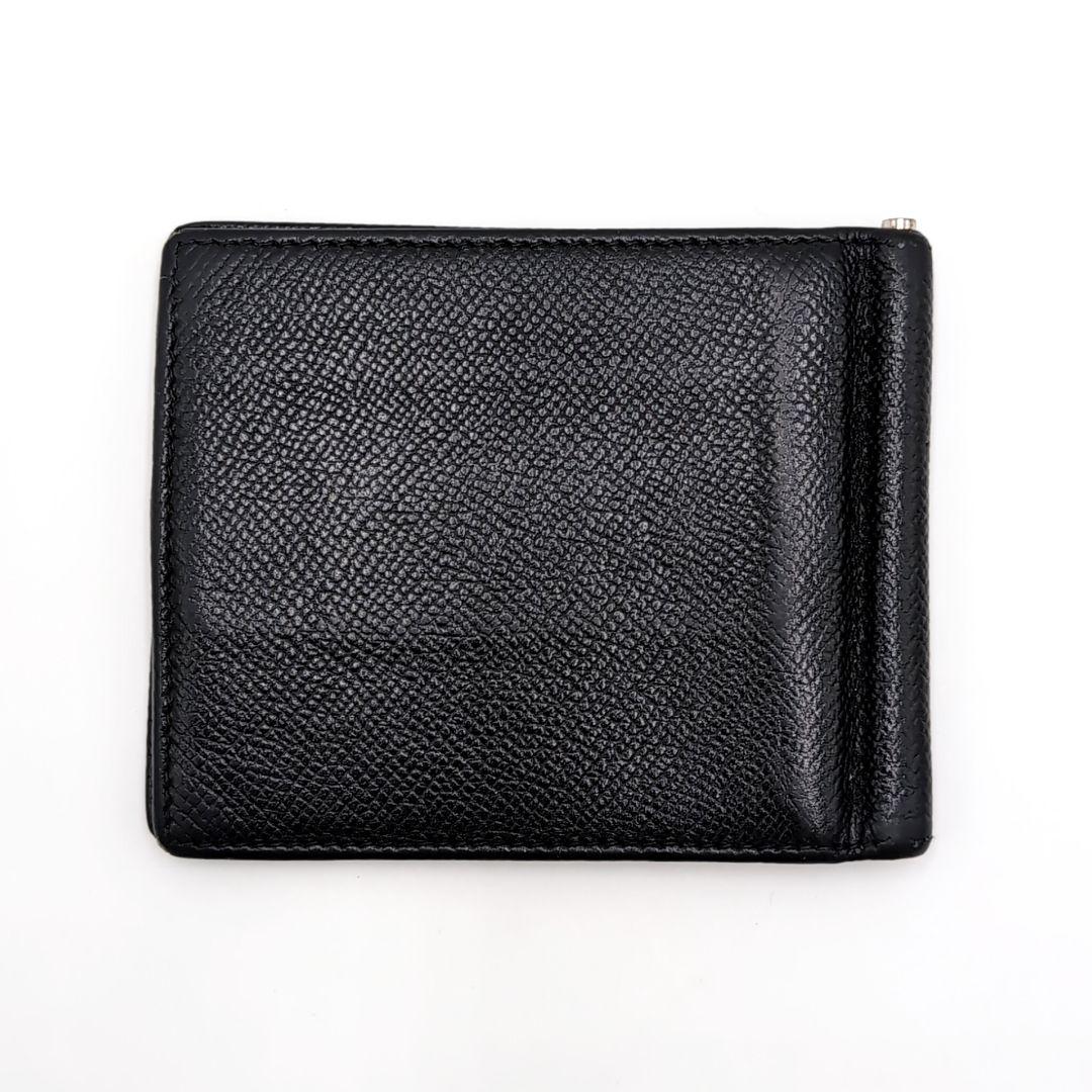 BVLGARI　ブルガリマン　二つ折り　マネークリップ　本革　ブラック　IC認証