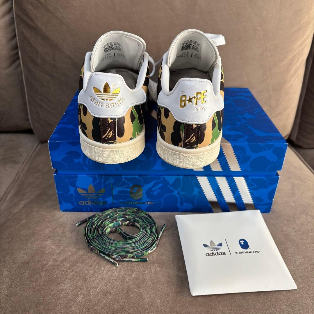 新品 A BATHING APE adidas STAN SMITH 23.0