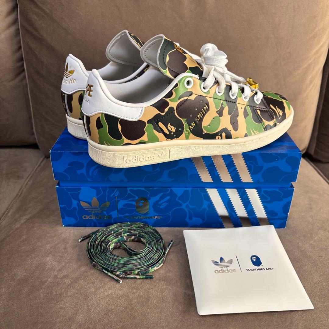 新品 A BATHING APE adidas STAN SMITH 23.0