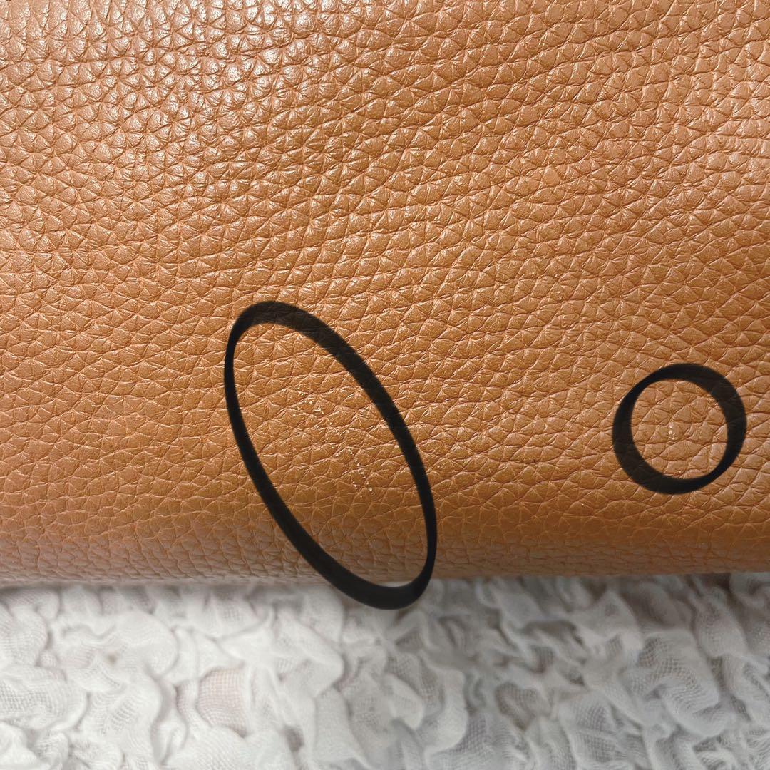 sita parantica 本革　ブラウン　キャメル　ハンドバッグ　金具付