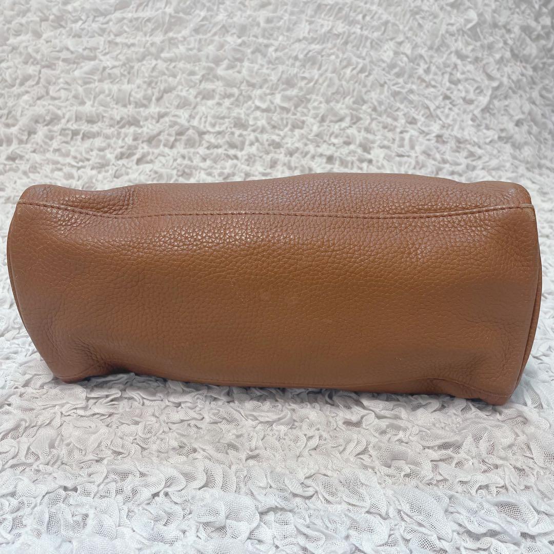 sita parantica 本革　ブラウン　キャメル　ハンドバッグ　金具付