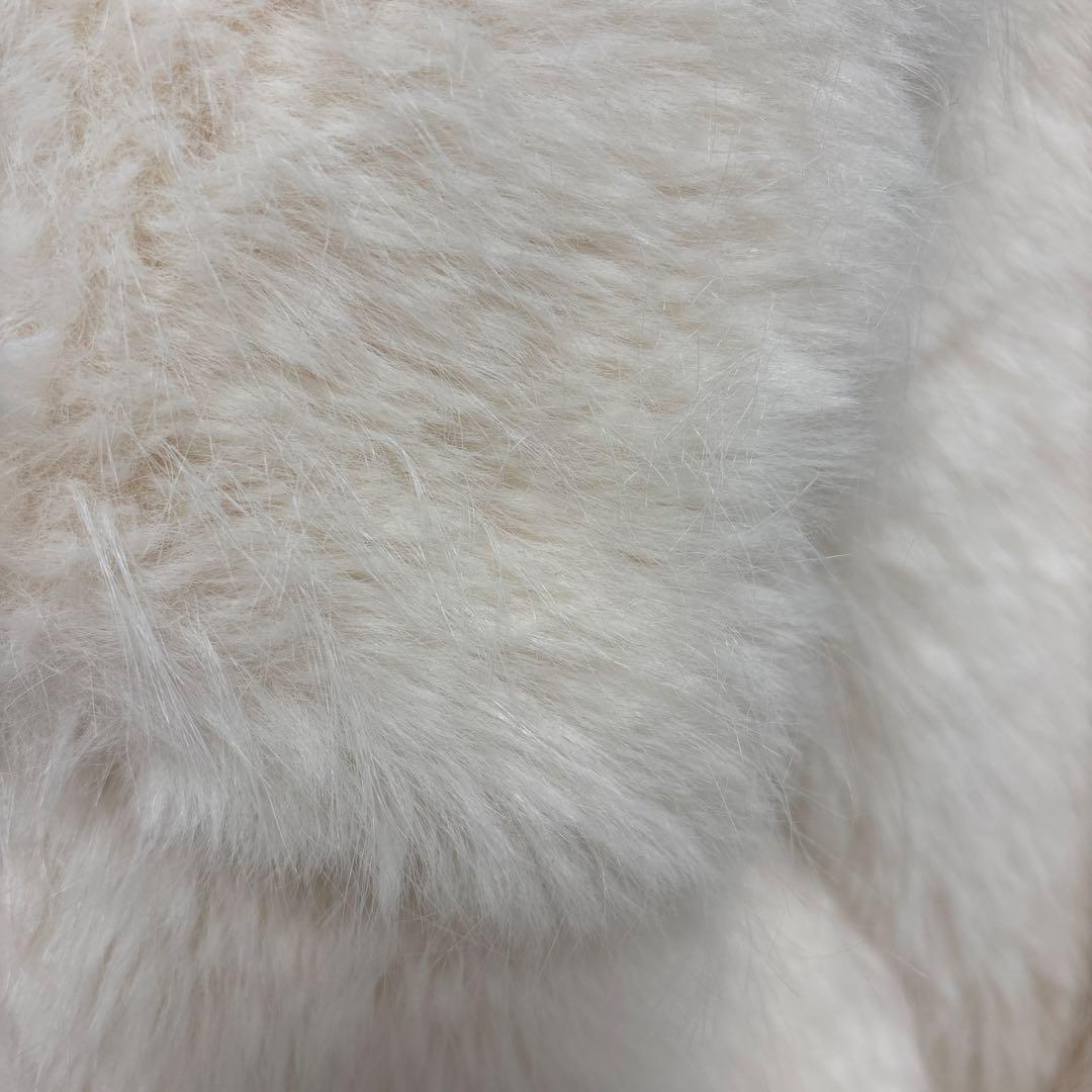 SNIDEL アイボリー ファーコート ショート丈