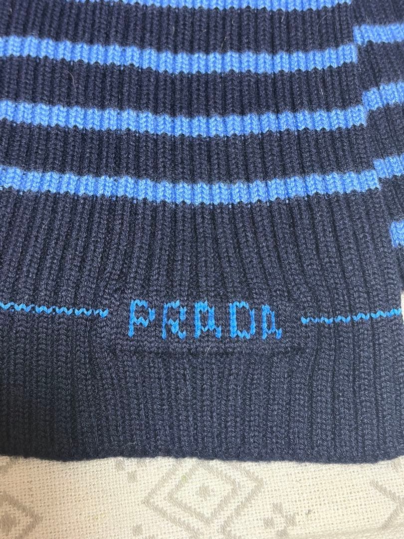 PRADA ストライプ ニットマフラー