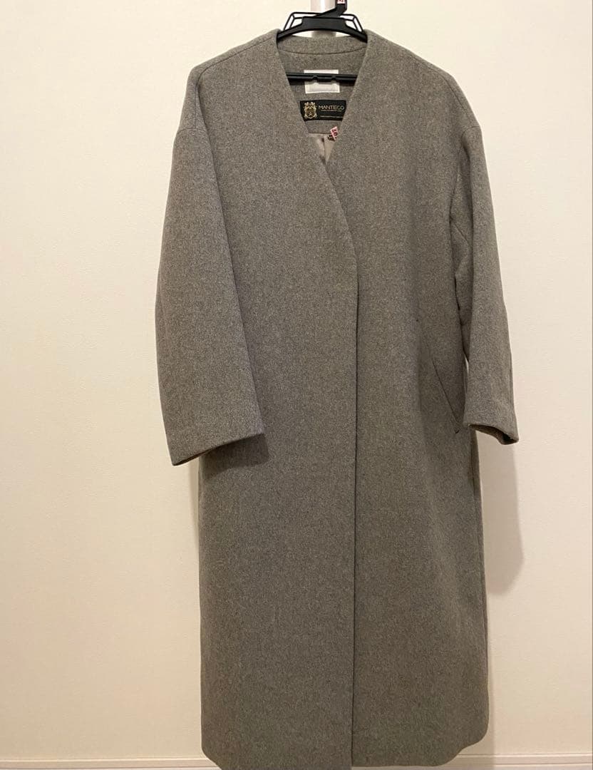 IENA manteco ノーカラーコート