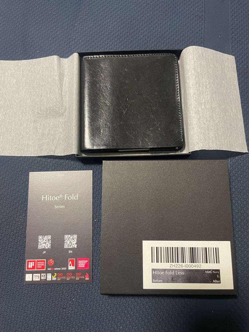 【値下げ】Hitoe Fold Less Foschia ヒトエ ネイビー