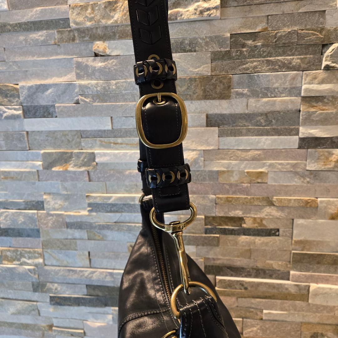 COACH オールド コーチ　ダッフル　ショルダーバッグ　バケツ型　レザー　黒