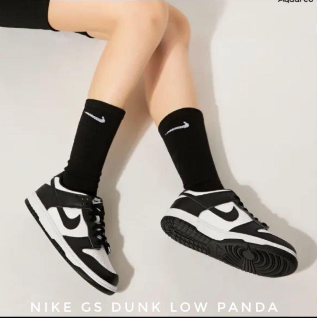 ナイキ ダンクロー パンダ 白黒　24cm おしゃれ　ナイキスニーカー