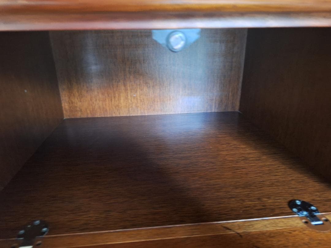 美品！マルニ木工 木製 電話台 キャビネット 飾り棚