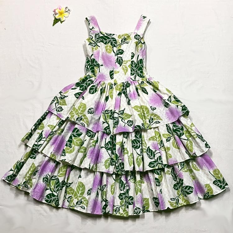 #1914　新品　フラダンス　ドレス　衣装　サンドレス　ノースリーブ　クリーム色