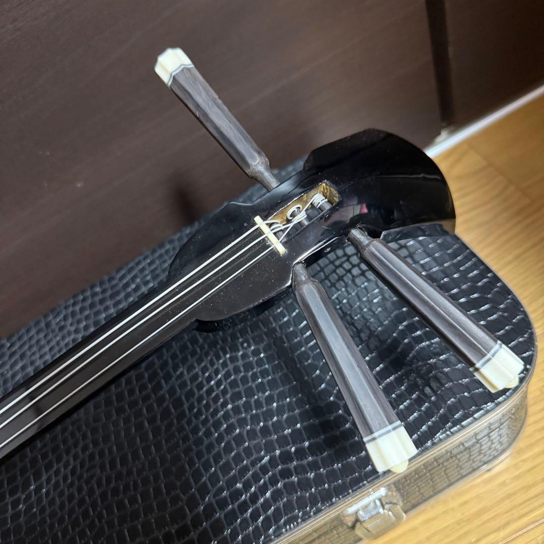 三線 沖縄 人工皮張り ハードケース付き 和楽器 民謡楽器 沖縄三線 沖縄民謡