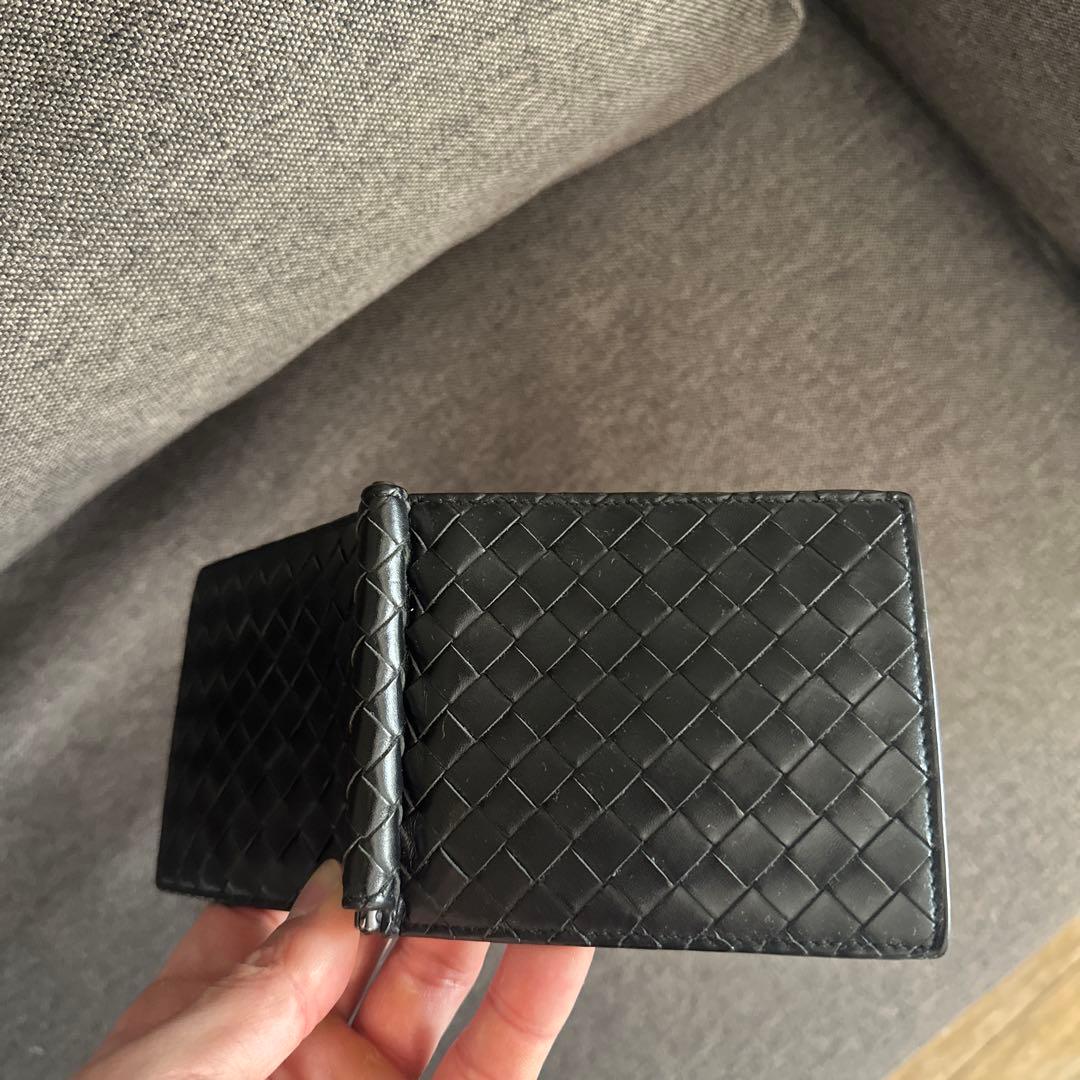 BOTTEGA VENETA 編み込みレザー マネークリップ