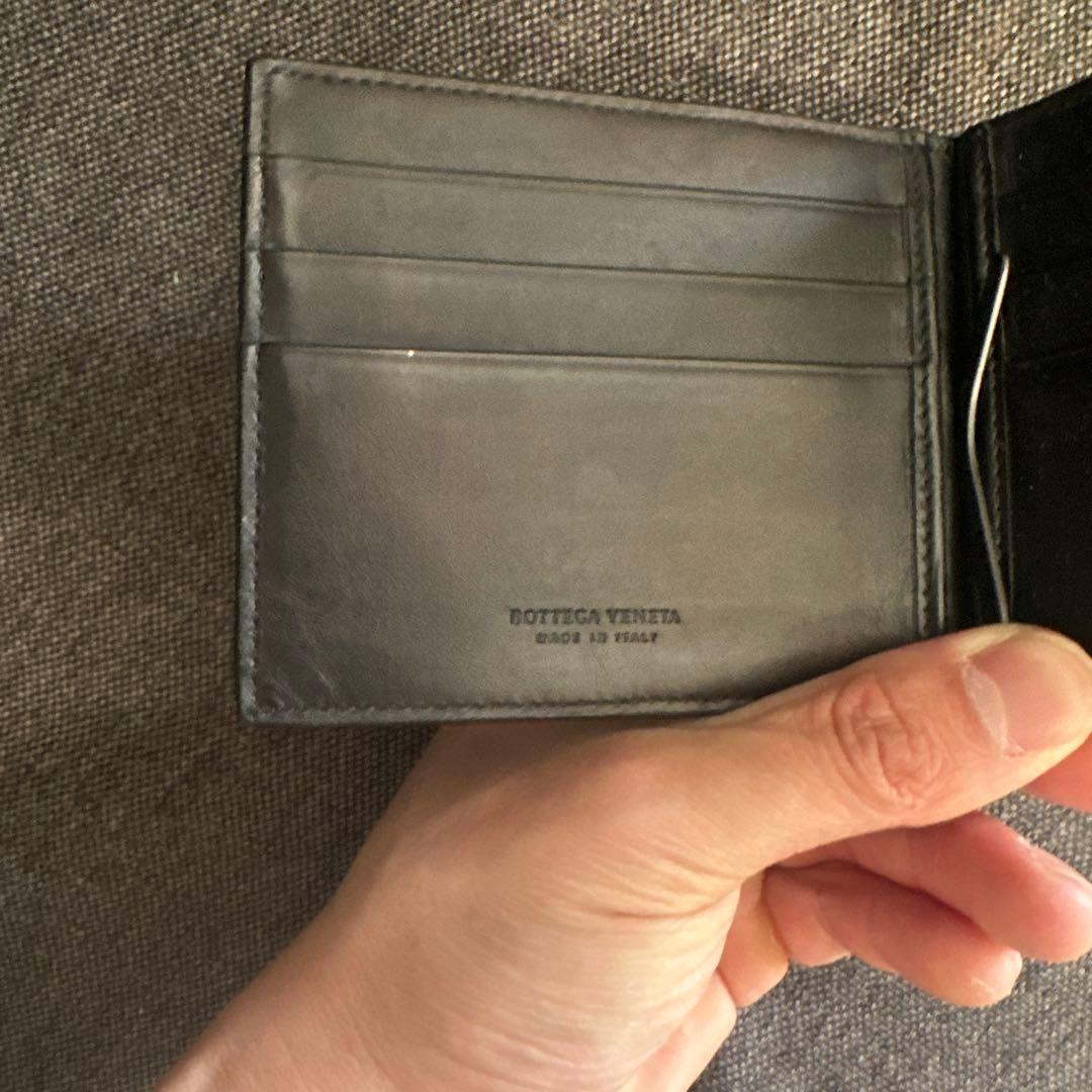 BOTTEGA VENETA 編み込みレザー マネークリップ