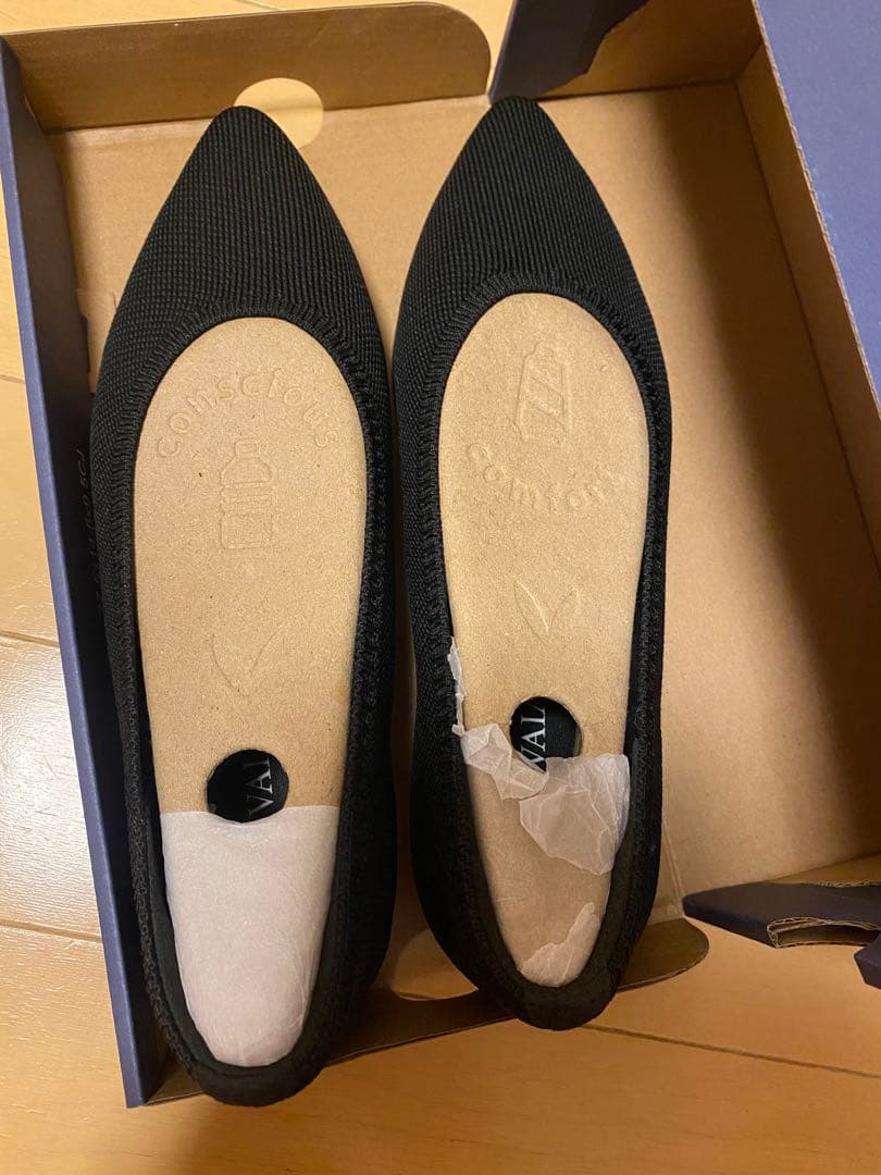 Aria Walker 超撥水ポインテッド トゥ超軽量 厚底フラットシューズ