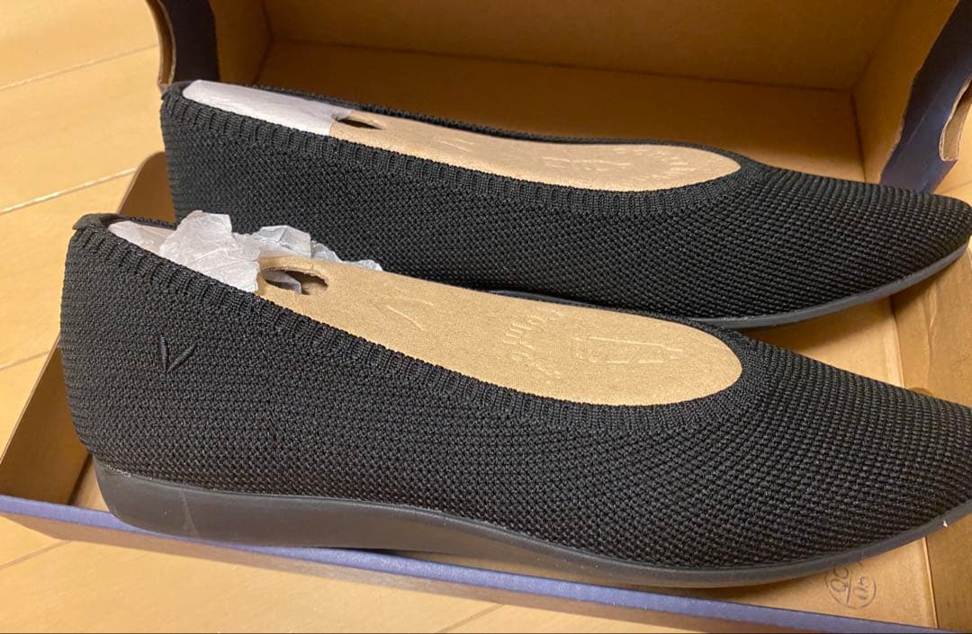 Aria Walker 超撥水ポインテッド トゥ超軽量 厚底フラットシューズ