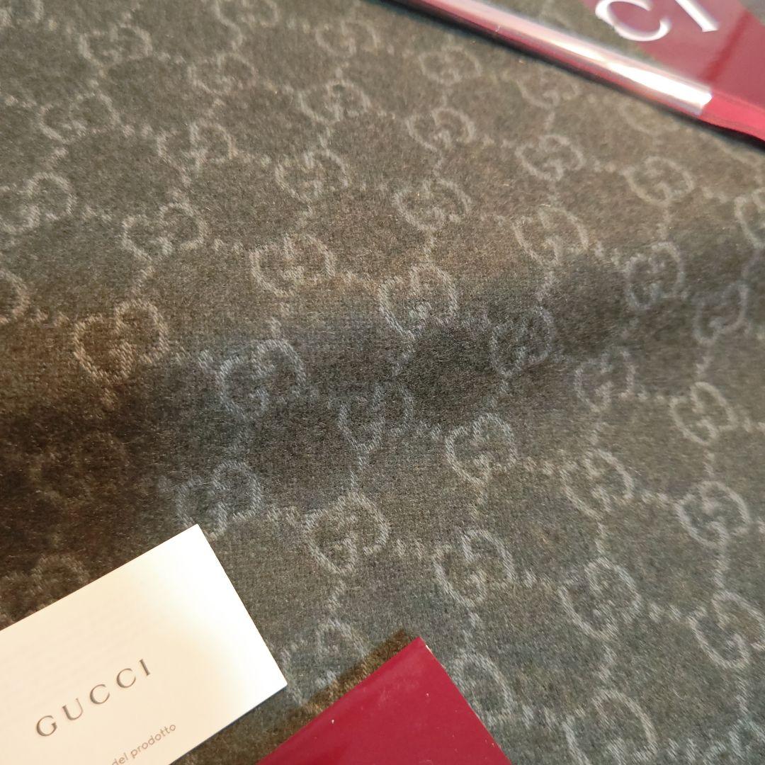 ❤極美品箱付き❤GUCCI マフラー ストール スカーフ❤カシミア❤グリーン❤