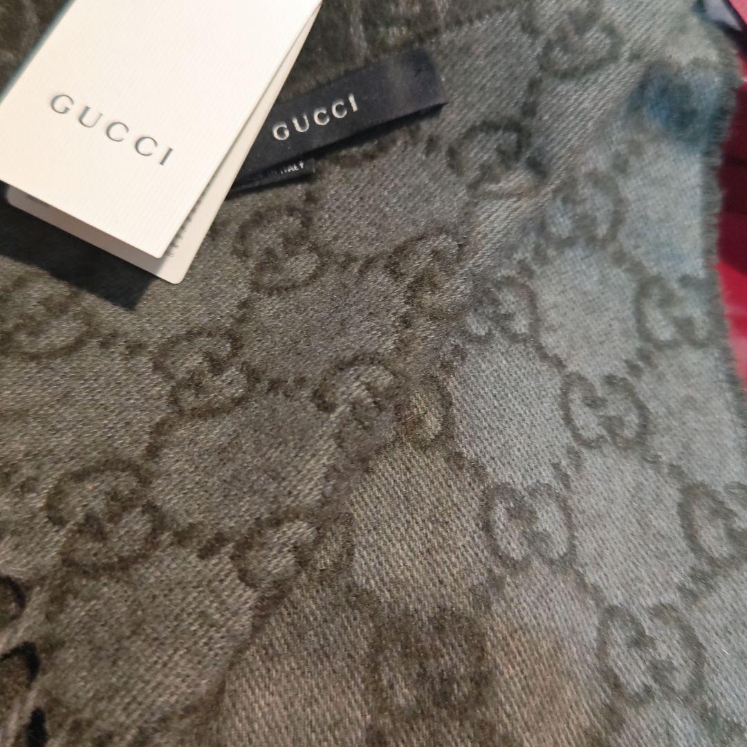 ❤極美品箱付き❤GUCCI マフラー ストール スカーフ❤カシミア❤グリーン❤