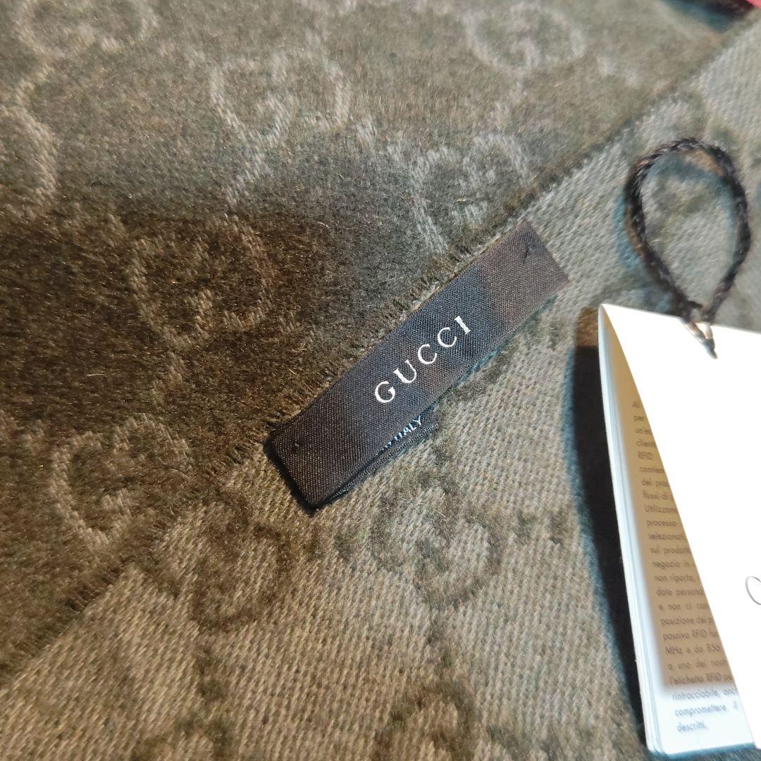 ❤極美品箱付き❤GUCCI マフラー ストール スカーフ❤カシミア❤グリーン❤