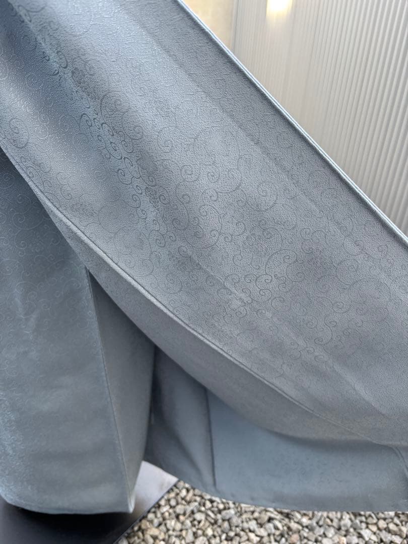 上質色無地　ゴールドシルク　ぶどう柄　一つ紋