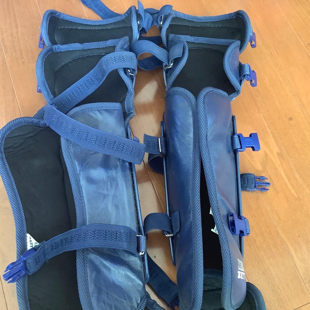 ZETT JSBB キャッチャー用防具セット ジュニア　ネイビー　収納袋付き