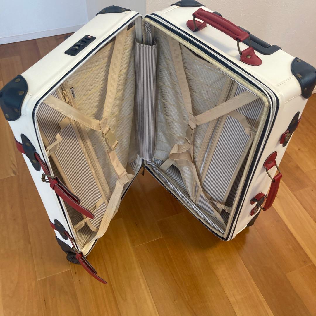 ⭐️キャリーケース 白×赤 レトロ 廃盤レア⭐️