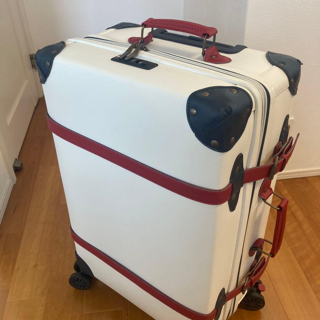 ⭐️キャリーケース 白×赤 レトロ 廃盤レア⭐️