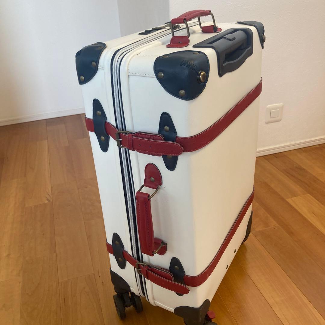 ⭐️キャリーケース 白×赤 レトロ 廃盤レア⭐️