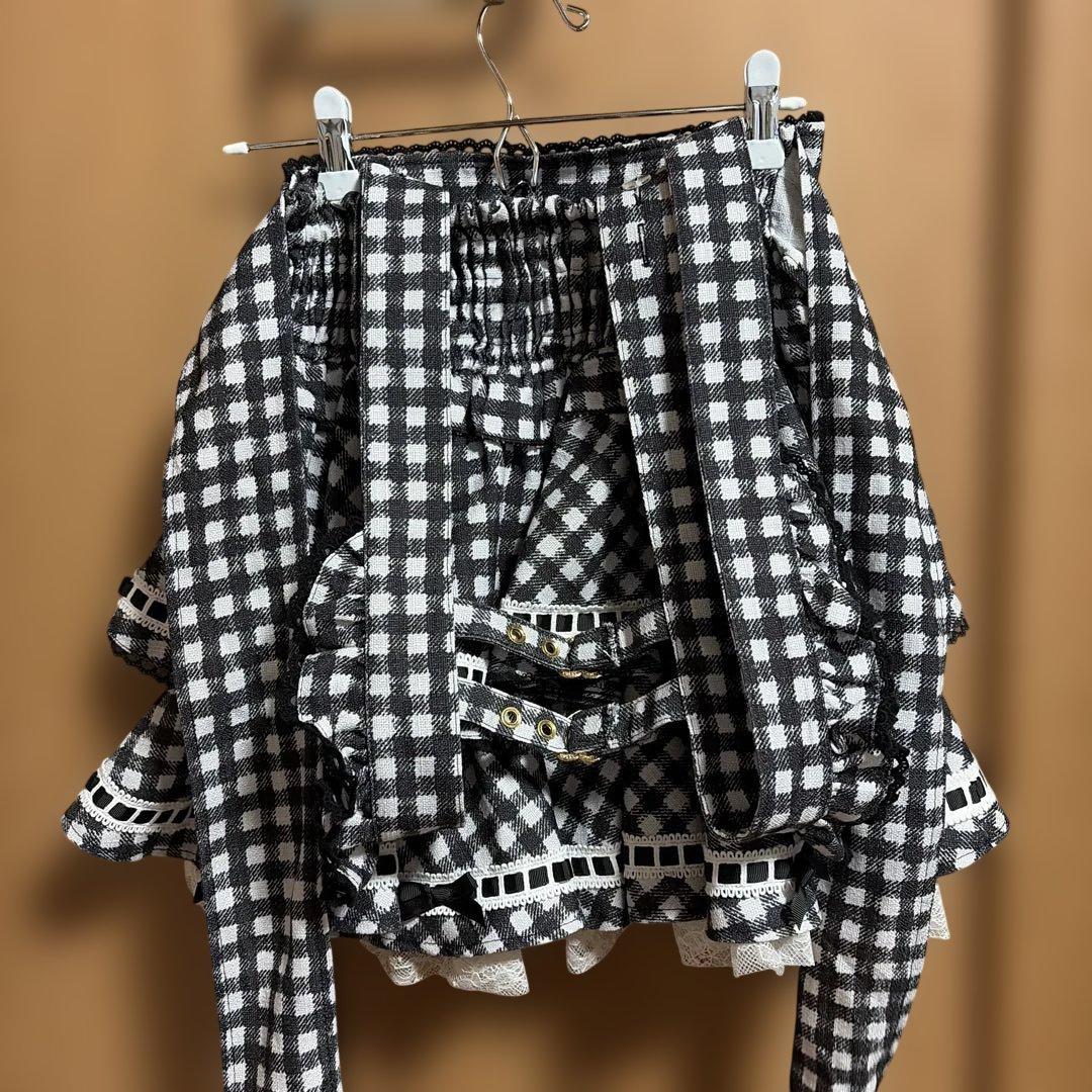 LIZLISA♡はしごリボンギンガムティアードスカパン