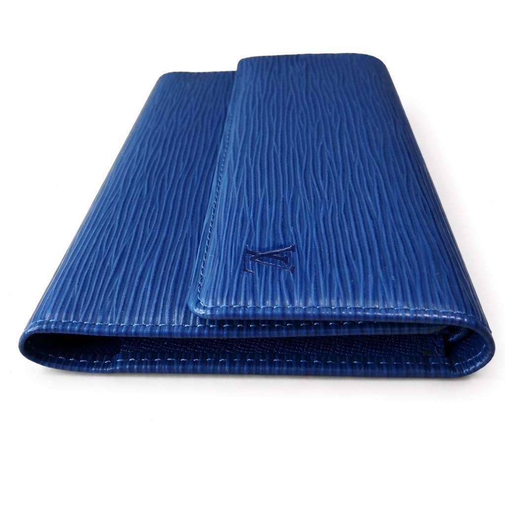 ルイヴィトン☆ポルトトレゾールインターナショナル☆三つ折り長財布☆エピ☆ブルー