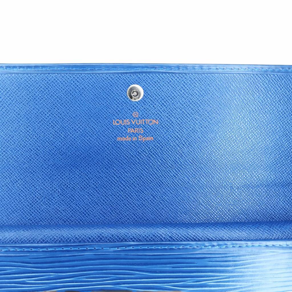 ルイヴィトン☆ポルトトレゾールインターナショナル☆三つ折り長財布☆エピ☆ブルー