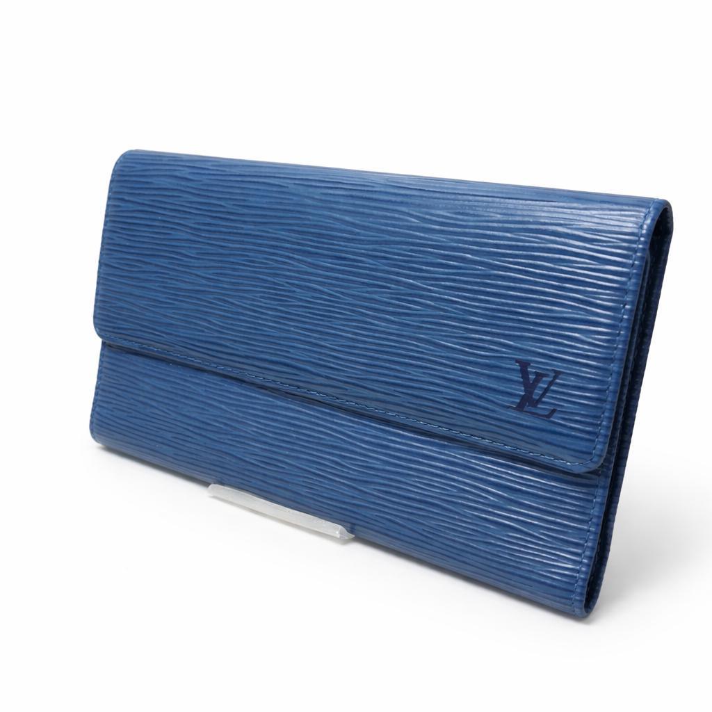 ルイヴィトン☆ポルトトレゾールインターナショナル☆三つ折り長財布☆エピ☆ブルー